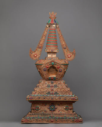 Copper Stupa Tibetan Altar