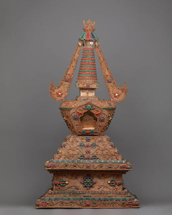 Copper Stupa Tibetan Altar