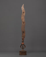 Handcrafted Copper and Iron Sword with Skull Engraving