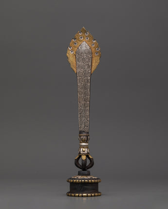 Silver-Plated Ritual Dagger with Stand