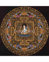 Original Hand Pained White Tara Mandala Thangka