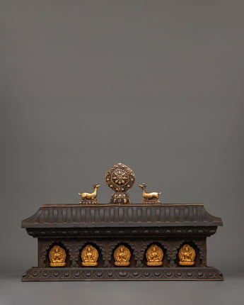 Bodhisattva Figures with Wooden Altar