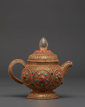 Sacred Buddhist Teapot | Tibetan Ritual Vessel
