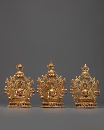 Three Buddha Statues Set
