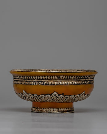Silver Tibetan Tea Bowl