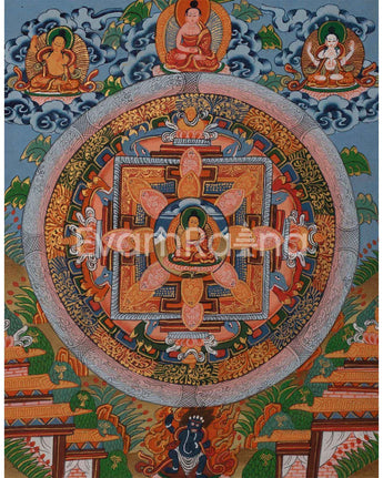 Unique Buddha Mandala with Bodhisattvas