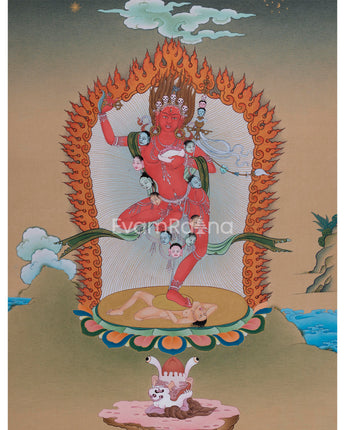 Traditional Vajra Varahi Thangka Print for Your Sacred Space