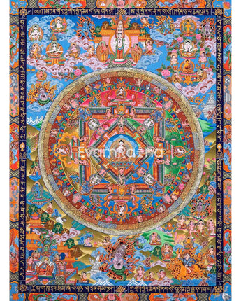 Vairocana Buddha & Shakyamuni Buddha Mandala Thangka