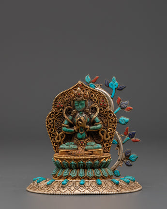 Tibetan Wisdom Deity Vairochana Statue