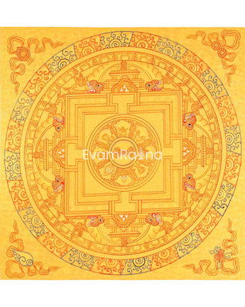 Vajra With 8 Auspicious Mandala Art