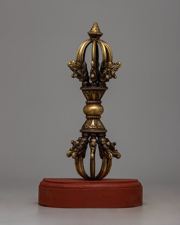 Brass Vajra with Wooden Stand