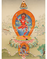 Dakini Vajravarahi Thangka Print | The Goddess of Vajra | Canvas Print for Spiritual Empowerment