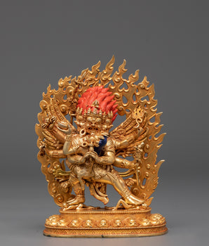 Tibetan Buddhist Vajrakilaya with Consort Sculpture | A Sacred Protector Deity