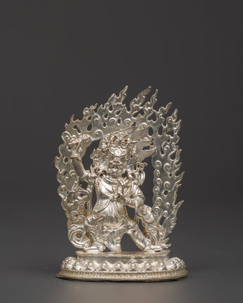 Vajrapani Silver Plated Statue