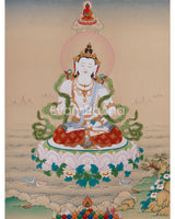 Elegant Tibetan Vajrasattva Thangka