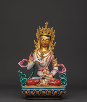 Vajrasattva Copper Statue | Handcrafted Tibetan Deity Sculpture