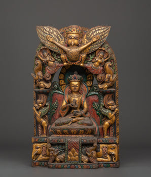 Handcrafted Wooden Vajrasattva Statue