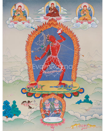 Red Dakini Vajrayogini Thangka
