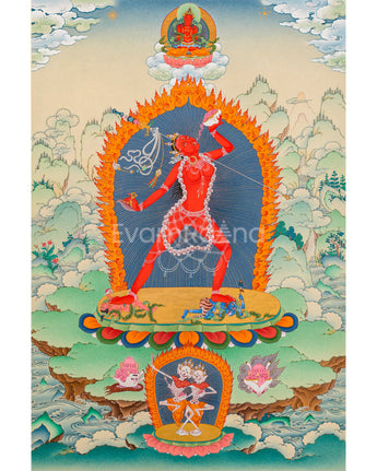 Vajrayogini Dakini Thangka Print