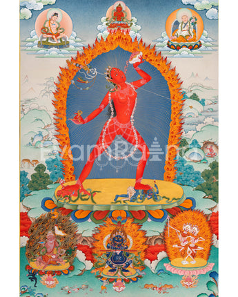 High Quality Vajrayogini Canvas Print | Karma Gardi Style Dakini Artwork