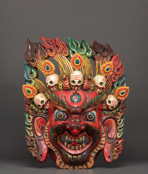 Traditional Bhairav Wooden Wall Mask