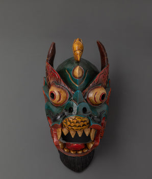 Handcrafted Tibetan Demon Mask