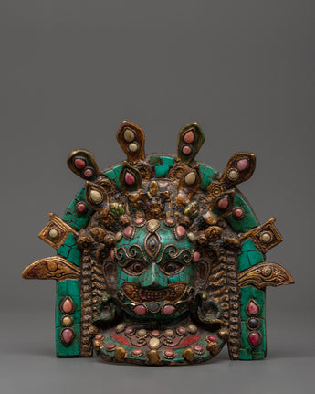 Turquoise Coral Wall Hanging Mask