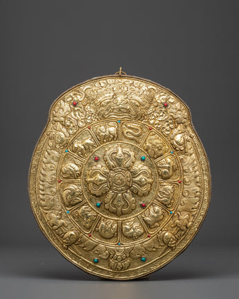 Tibetan Brass Vajra Wall Hanging