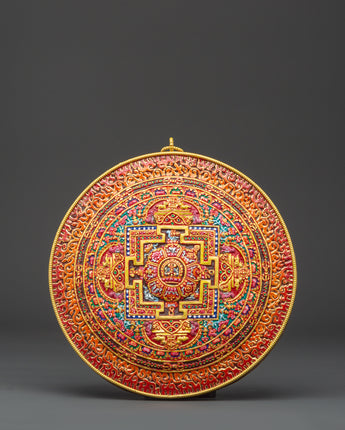 spiritual copper mandala wall hanging