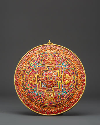 spiritual copper mandala wall hanging