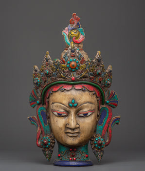 Colorful deity wall hanging mask