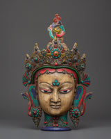 Colorful deity wall hanging mask
