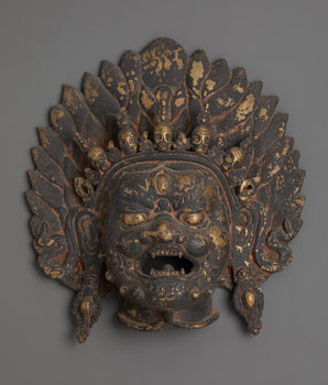 Brass Bharirav Mask Wall Hanging