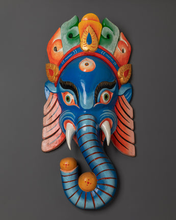 Hand Carved Ganesha Wall Hanging