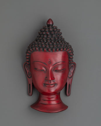 Red Buddha Head Wall Hanging