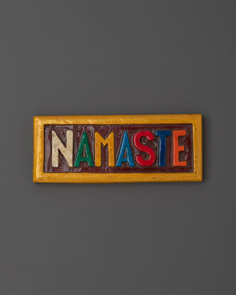 Colorful Namaste Sign Wall Hanging