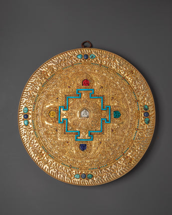 Mandala Wall Art with Turquoise