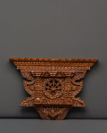 Carved Wooden Peacock Wall Hanging