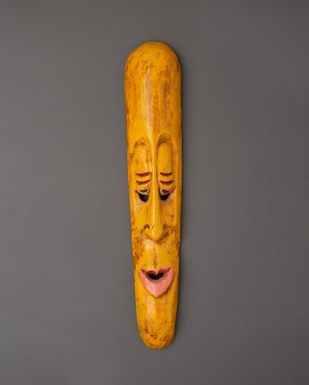 Hand-Painted Wooden Wall Mask