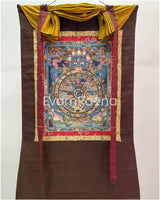 Brocaded Wheel of Life Thangka