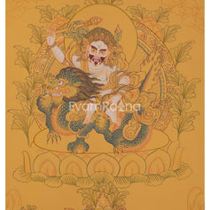 White Dzambala Thangka Painting