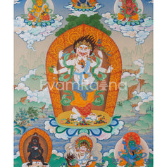 Thangka Print of White Mahakala