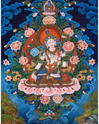 Newari Style White Tara Print
