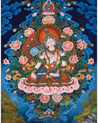 Newari Style White Tara Print