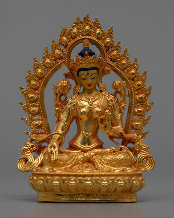Machine Made White Tara Statue