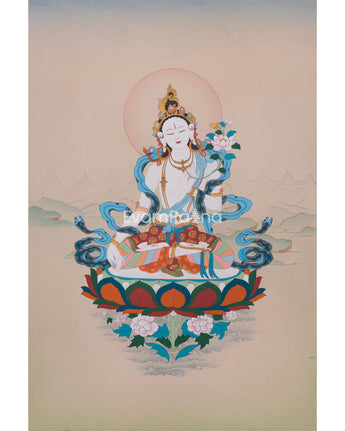 Female Buddhist White Tara Thangka