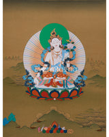 Seven-Eyes White Tara Thangka