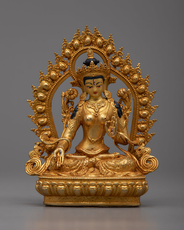 Goddess Machine Made White Tara Statue