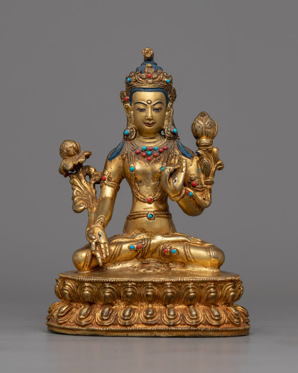 Handcrafted Copper White Tara Statue 