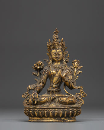 Handcrafted White Tara Figurine